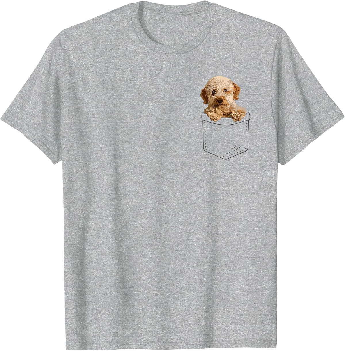 Cute Goldendoodle Design for Men Women Goldendoodle Doodle T-Shirt - Heather Grey