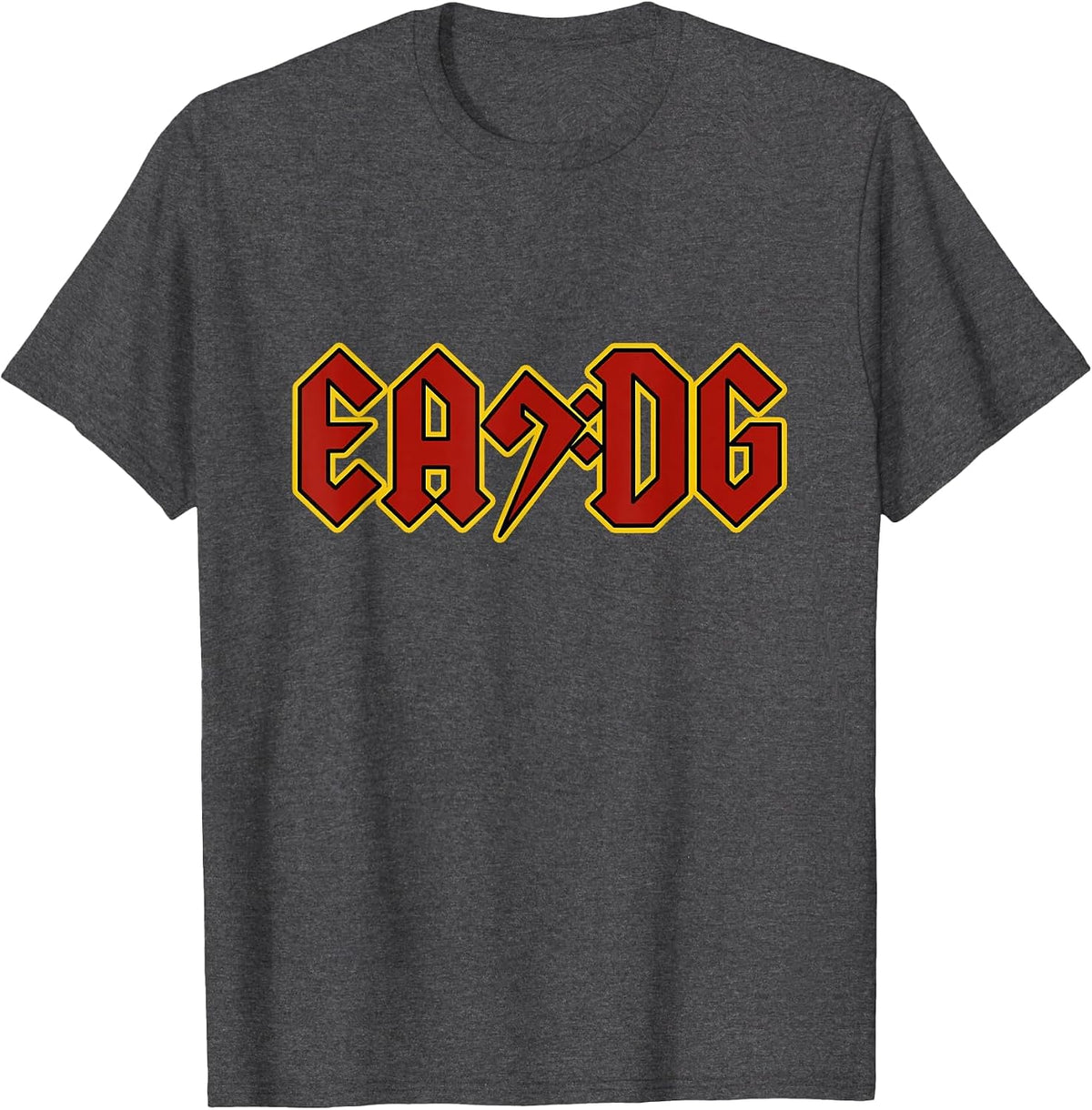 Bass Guitar EADG Bass Clef for Bassist T-Shirt - Dark Heather Grey