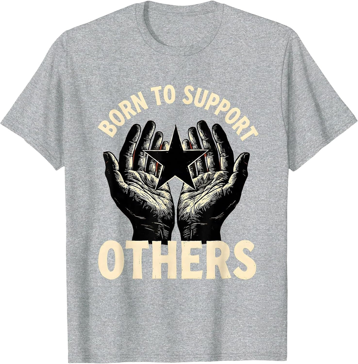Men's Born to Support Others Paraprofessional Design T-Shirt - Heather Grey