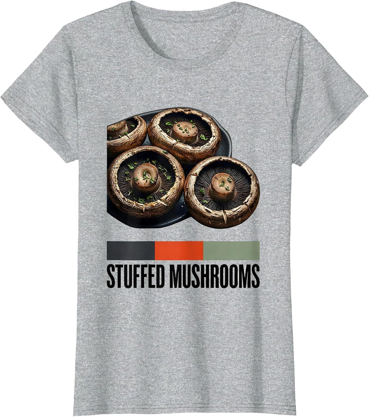 Stuffed Mushrooms Bootleg 90's Rap Rock Vintage Funny T-Shirt - Heather Grey