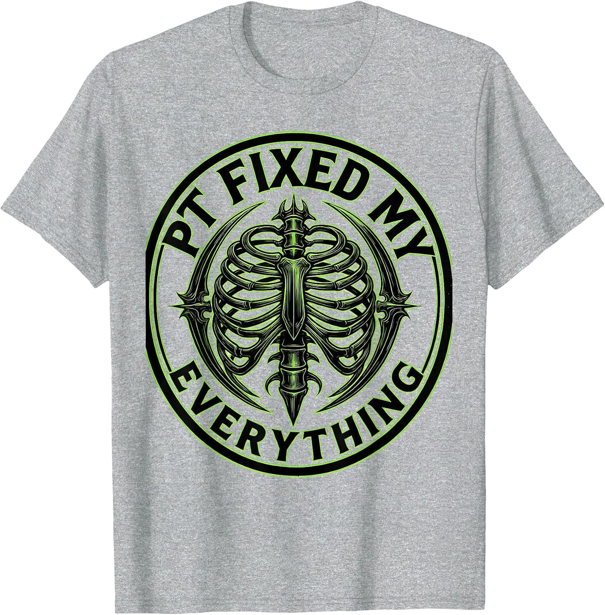 Men's PT Fixed My Everything Physical Therapy Design T-Shirt - Heather Grey