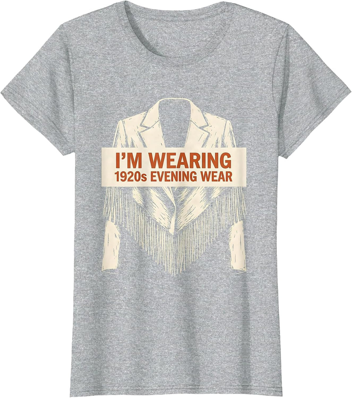 Women's I'm Wearing 1920s Evening Wear Vintage Roaring Twenties T-Shirt - Heather Grey