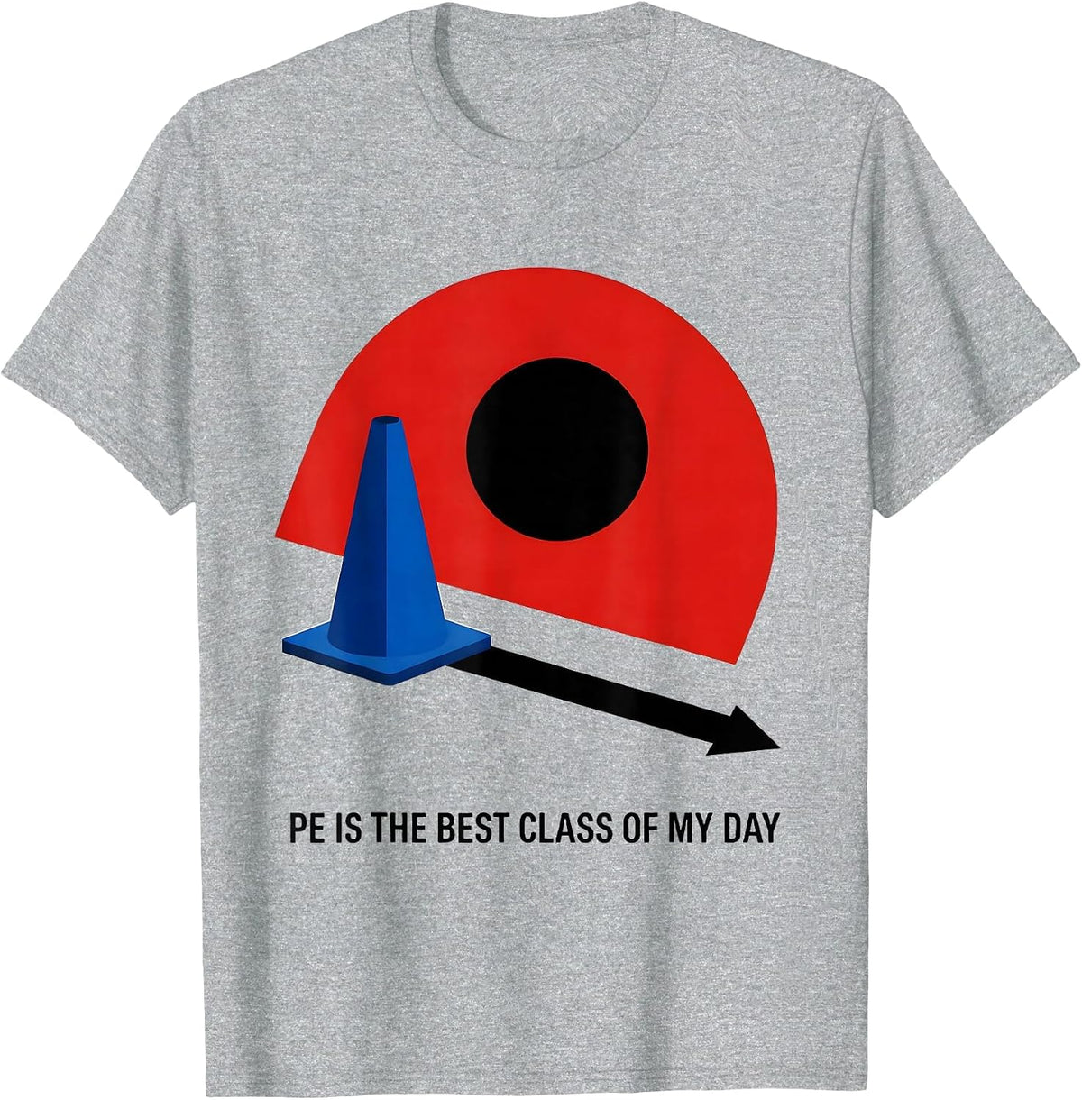 Men's PE Is The Best Class Of My Day Bauhaus Modernist PE Teacher T-Shirt - Heather Grey