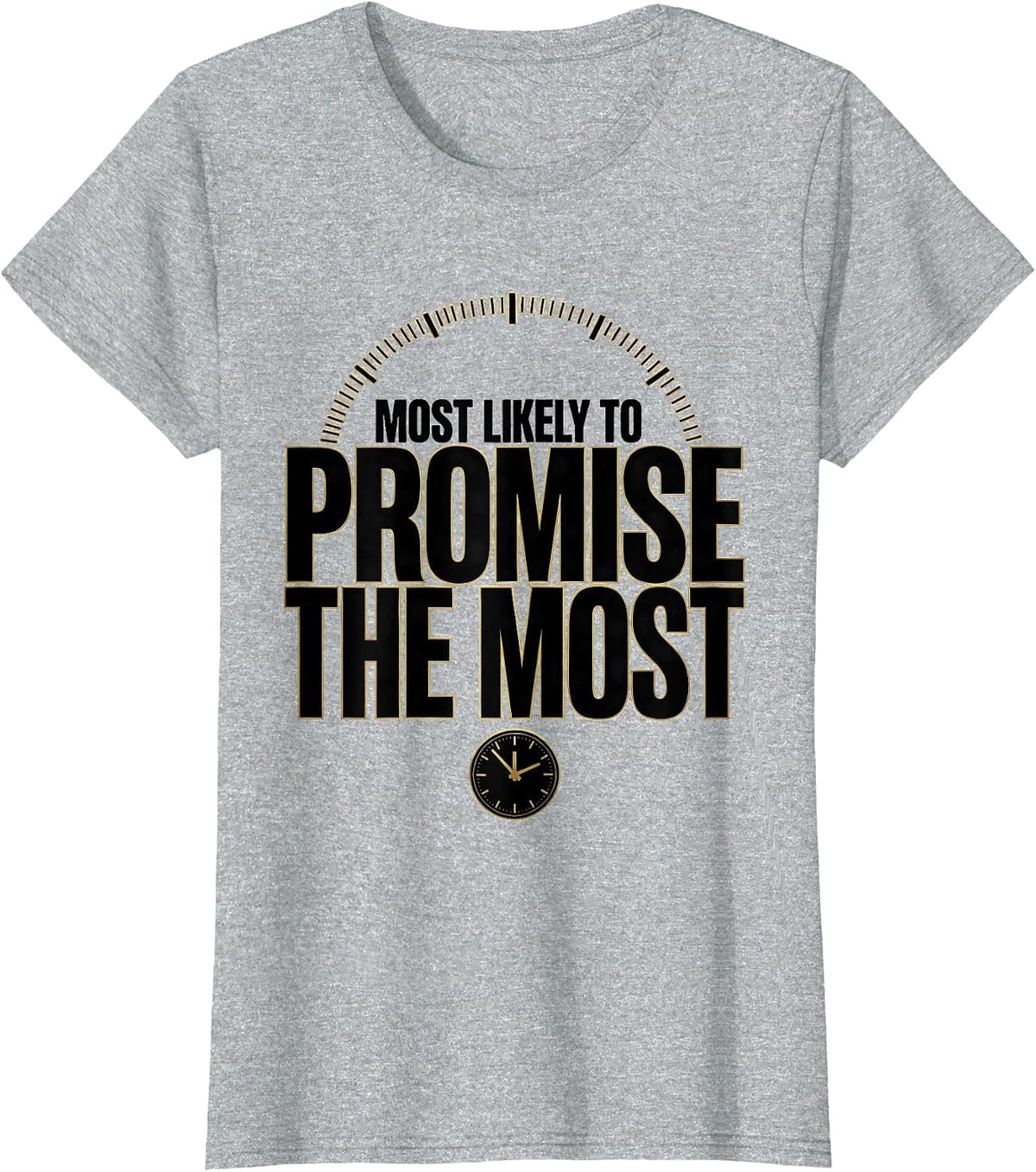 Most Likely To Promise The Most Funny New Years Eve Family T-Shirt - Heather Grey