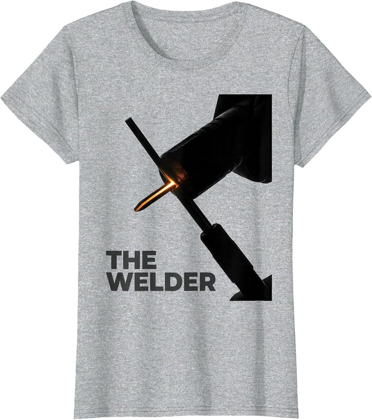 Women's THE WELDER Minimalist Welding Humor Metal Worker Gift T-Shirt - Heather Grey
