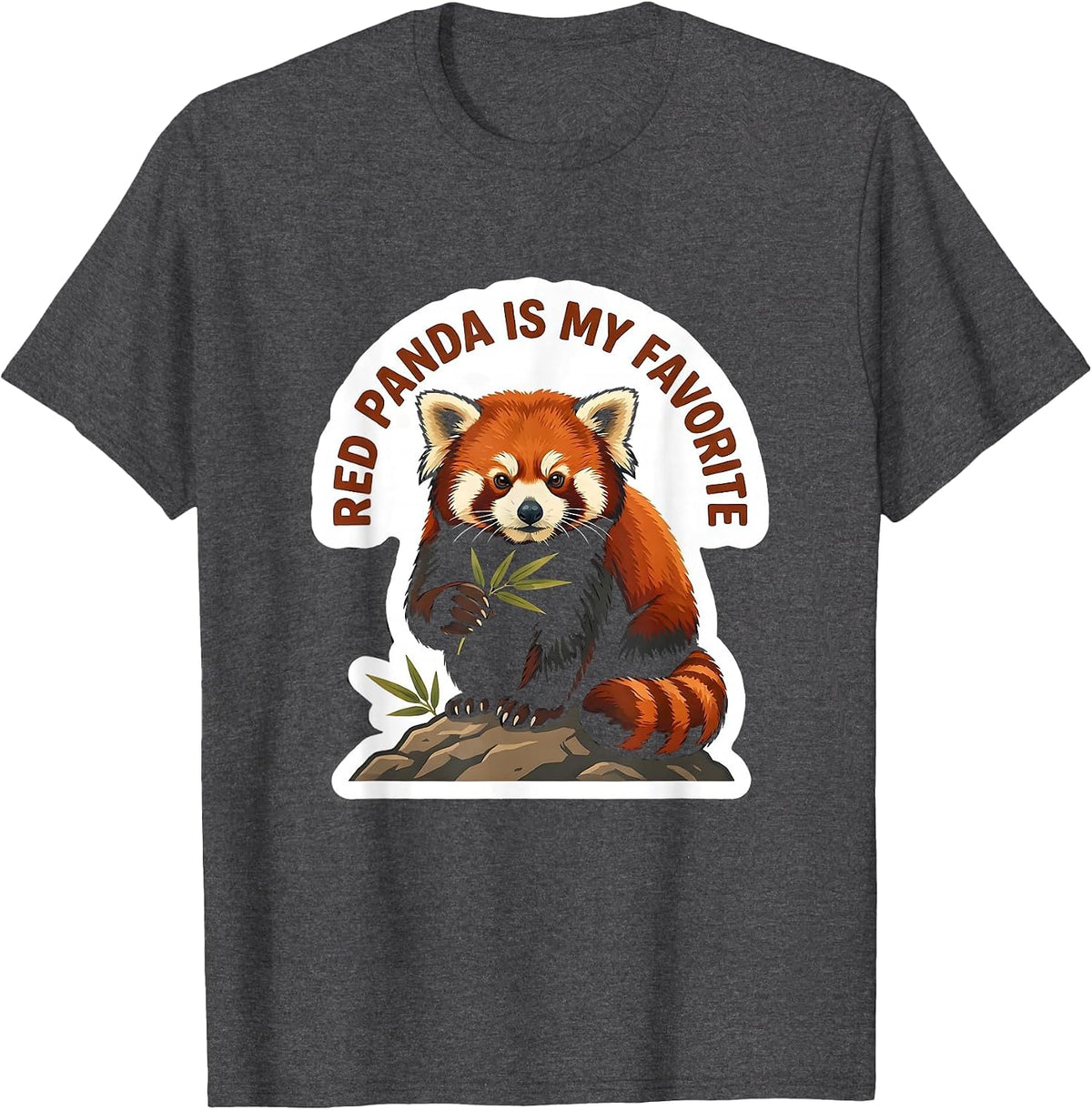Men's Red Panda Is My Favorite Funny Cute Animal Lover Gift T-Shirt - Dark Heather Grey