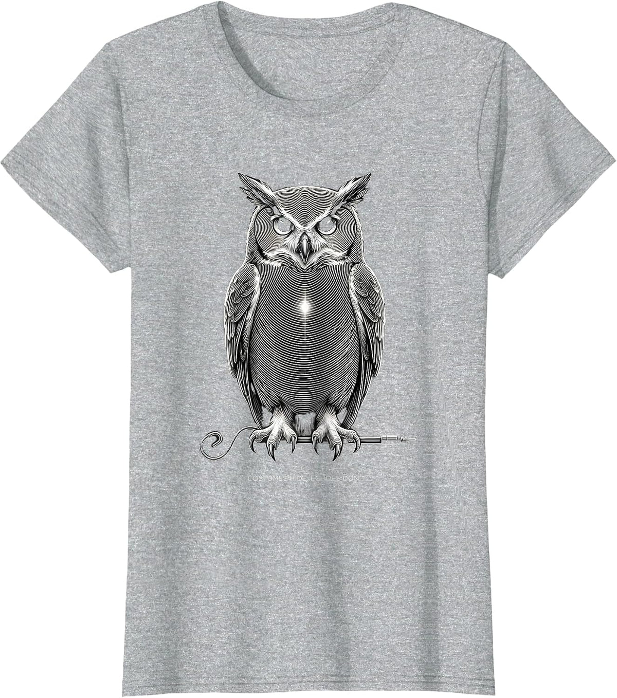 Women's Costumes Hide Echoes Dont Funny Sonographer Halloween T-Shirt - Heather Grey