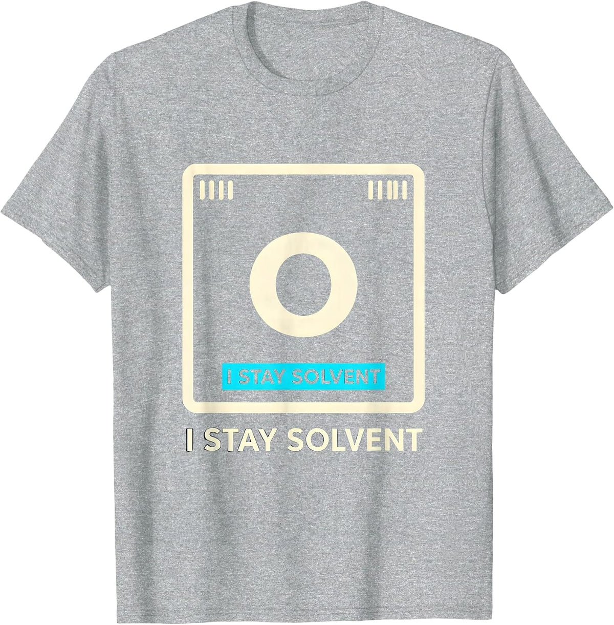 Men's I Stay Solvent Funny Chemistry Nerd Humor Science Teacher T-Shirt - Heather Grey