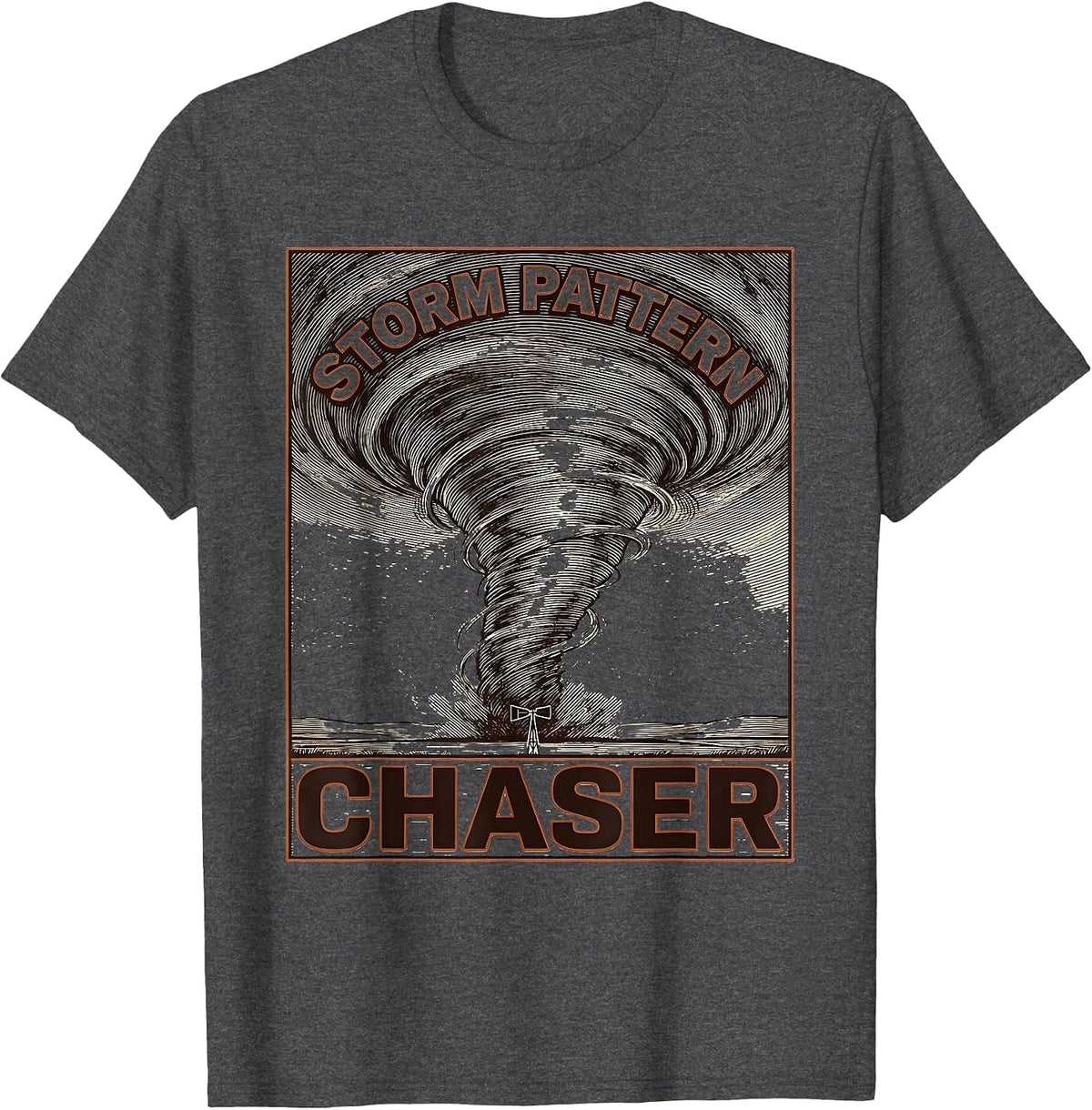 Storm Pattern Chaser Meteorology Enthusiast Weather Hobbyist T-Shirt - Dark Heather Grey