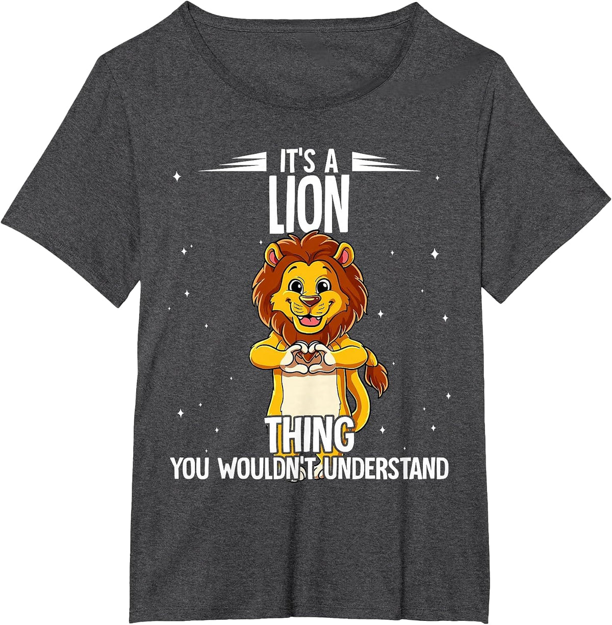 Its A Lion Thing Lion T-Shirt - Dark Heather Grey