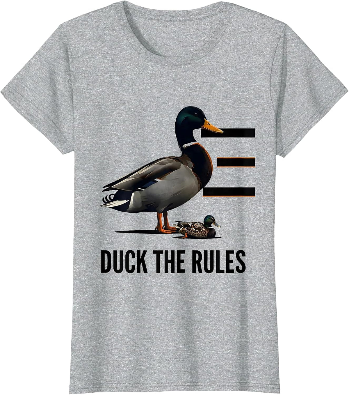 Women's Duck The Rules Minimalist Duck Hunter Humor Gift T-Shirt - Heather Grey