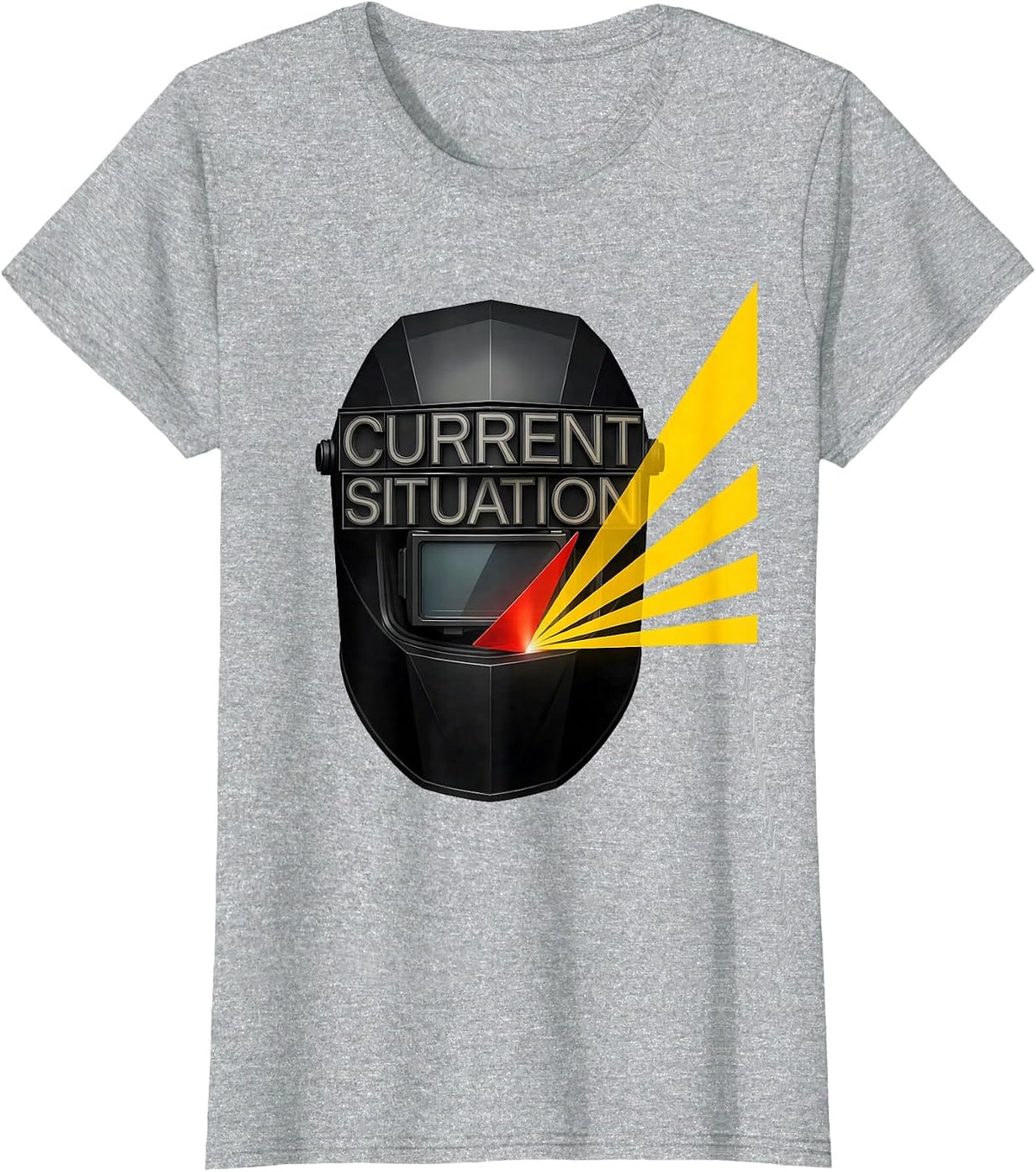 Women's Current Situation Bauhaus Modernist Welder Trade Pride Humor T-Shirt - Heather Grey