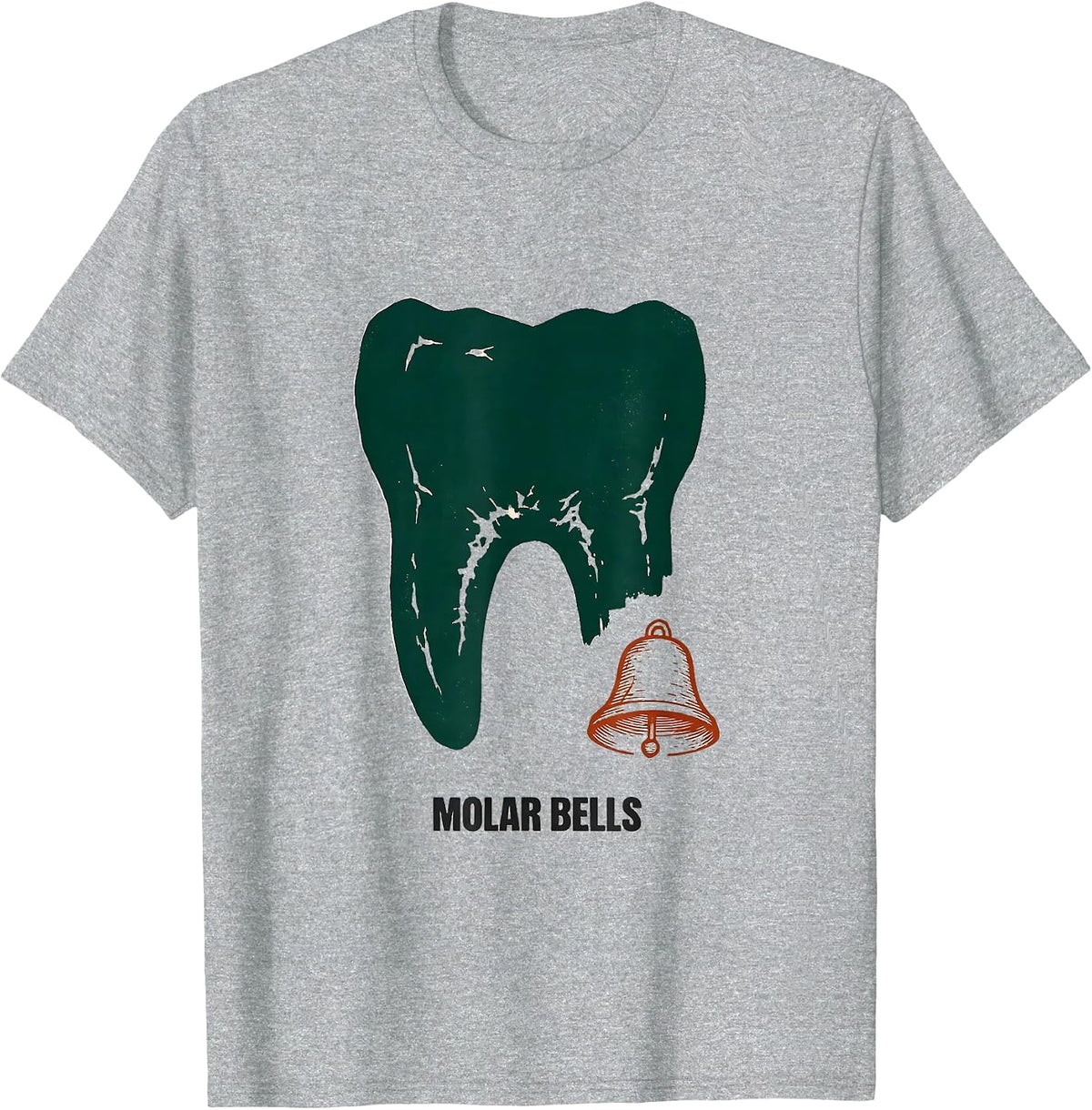 Men's Molar Bells Funny Dental Hygienist Assistant Dentist T-Shirt - Heather Grey