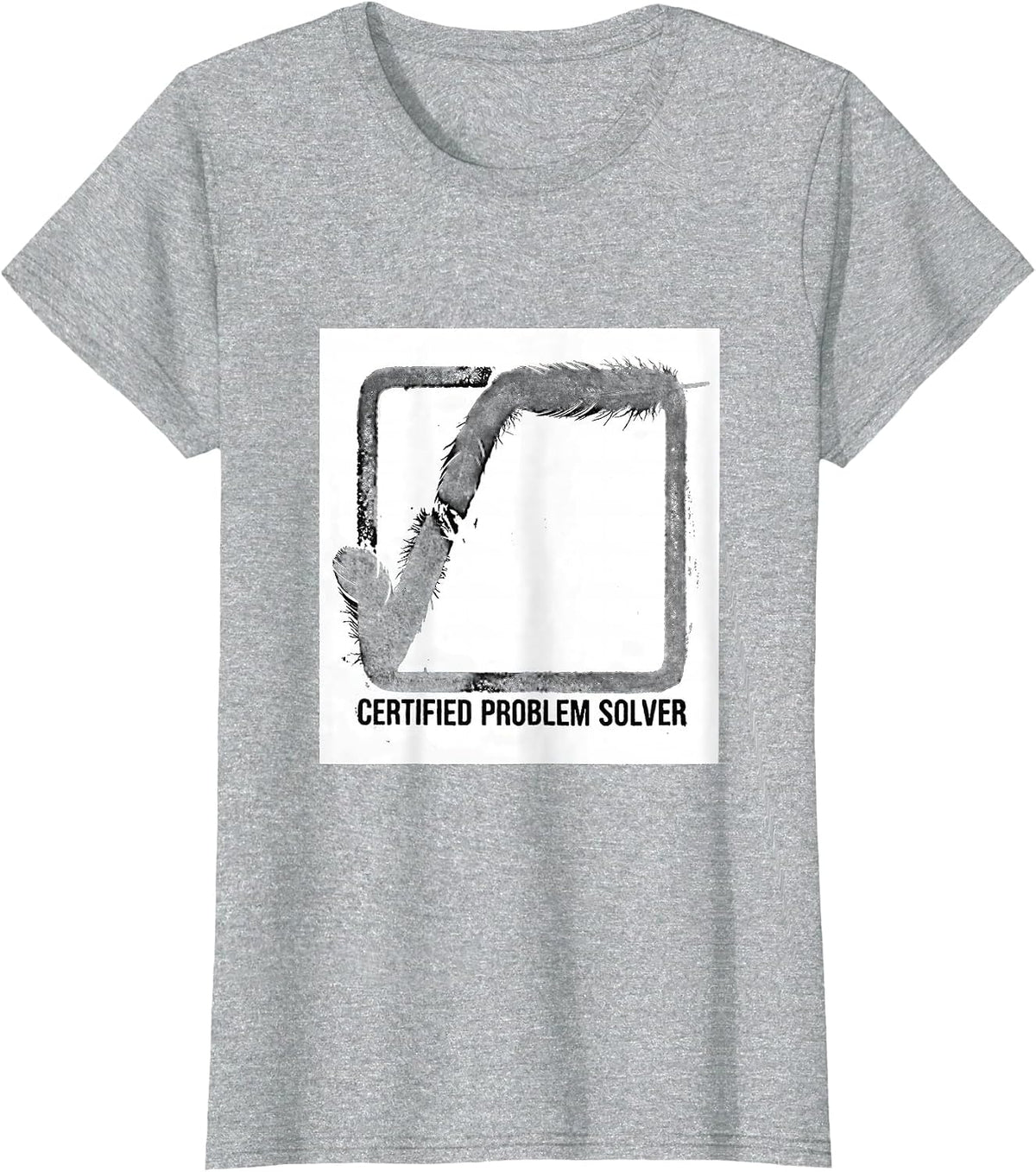 Women's Certified Problem Solver Funny Math Teacher Math Nerd Humor T-Shirt - Heather Grey