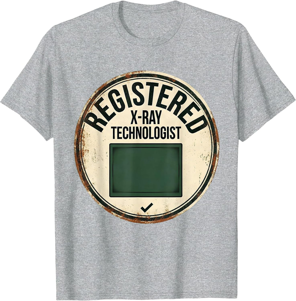 Men's Registered X-Ray Technologist Vintage Radiology Tech Gift T-Shirt - Heather Grey
