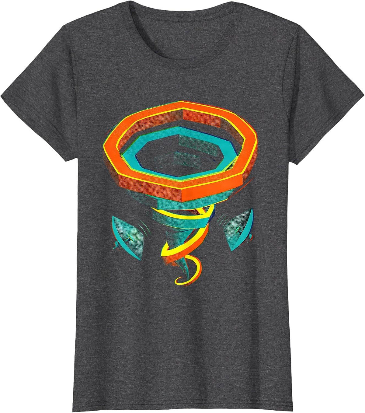 Women's Tornado Chaser Meteorology Humor Storm Weather Enthusiast T-Shirt - Dark Heather Grey