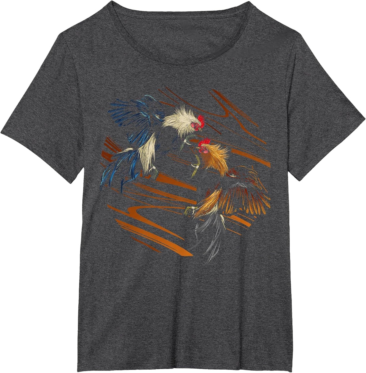 Peleas De Gallos Cockfighter Game Fowl Cockfighting Rooster T-Shirt - Dark Heather Grey