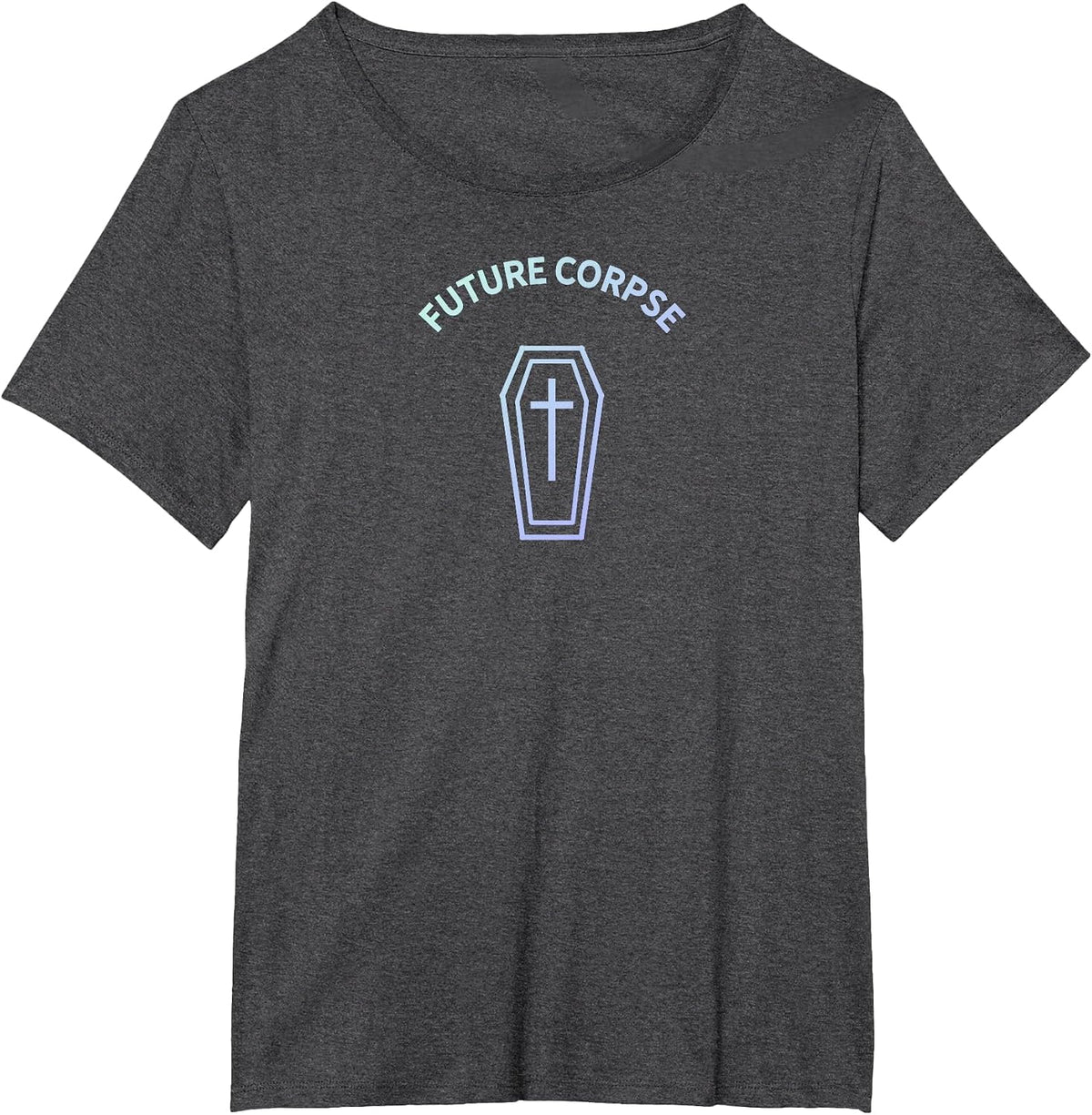 Future Corpse Coffin Pastel Goth Grunge Halloween Aesthetic T-Shirt - Dark Heather Grey