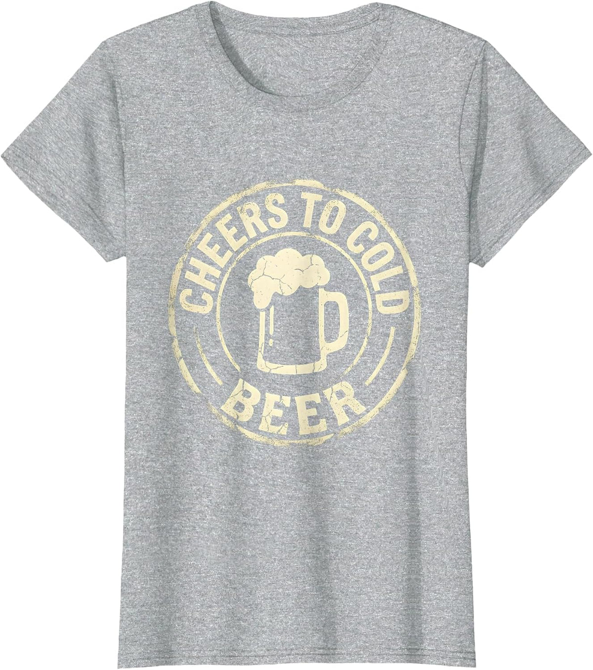Cheers to Cold Beer Craft Beer Lover Design T-Shirt - Heather Grey