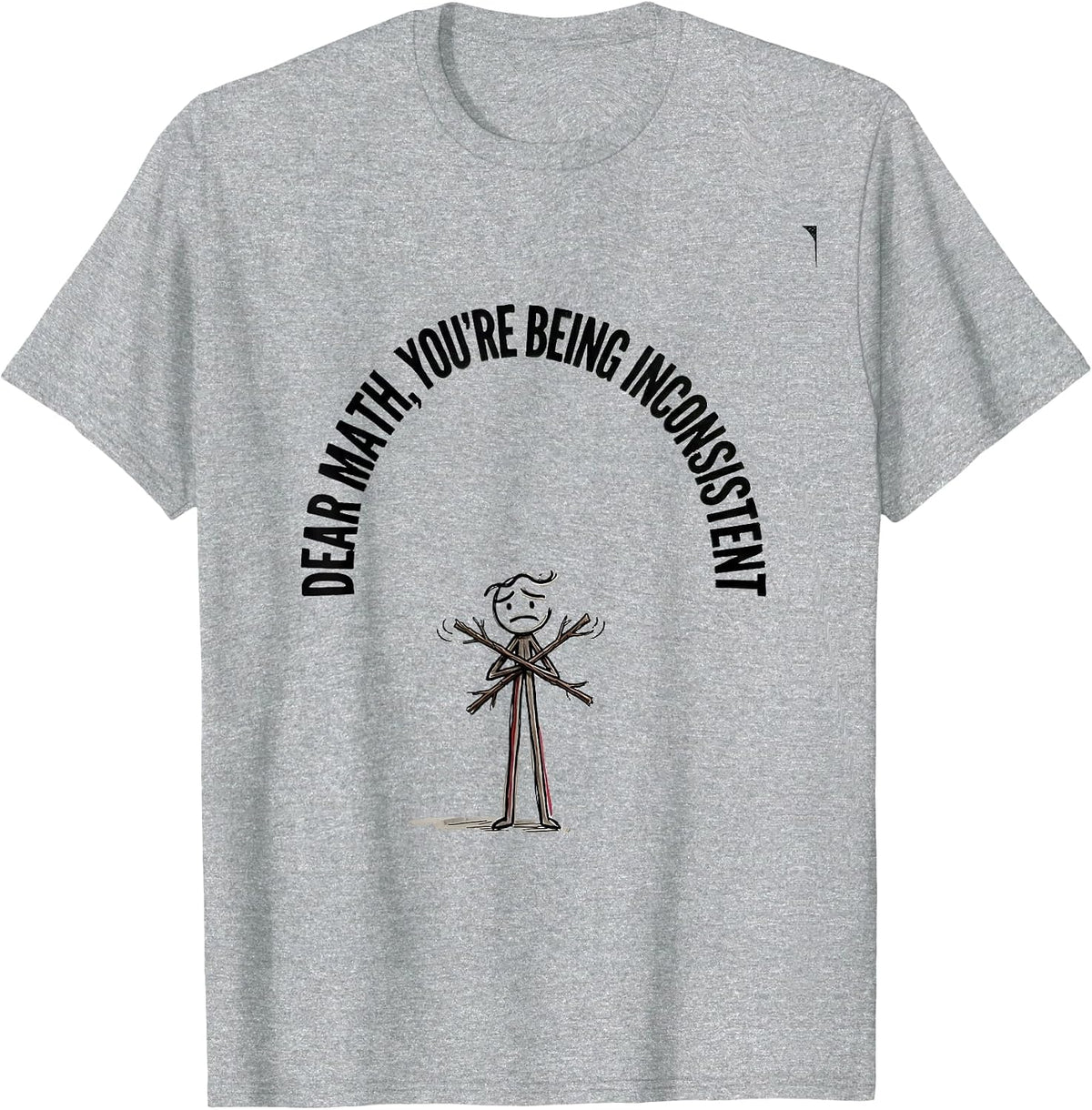 Men's Dear Math, You're Being Inconsistent Funny Math Teacher T-Shirt - Heather Grey