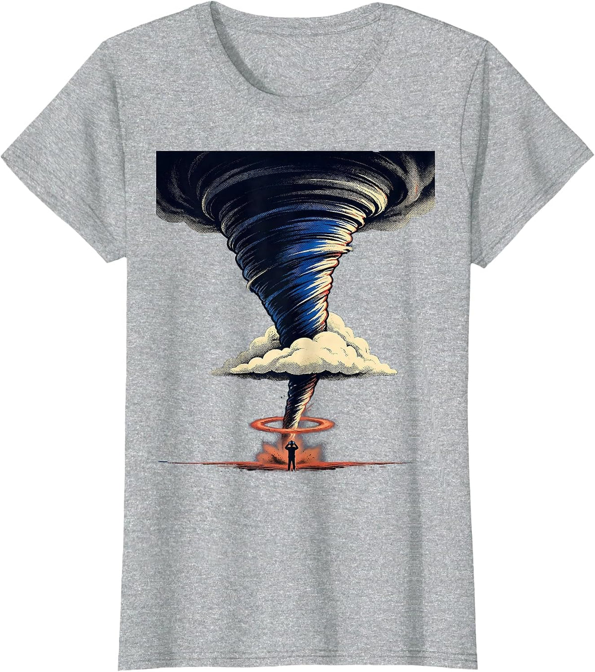 Rope Tornado Sign Painter Showcard Storm Chaser Gift T-Shirt - Heather Grey