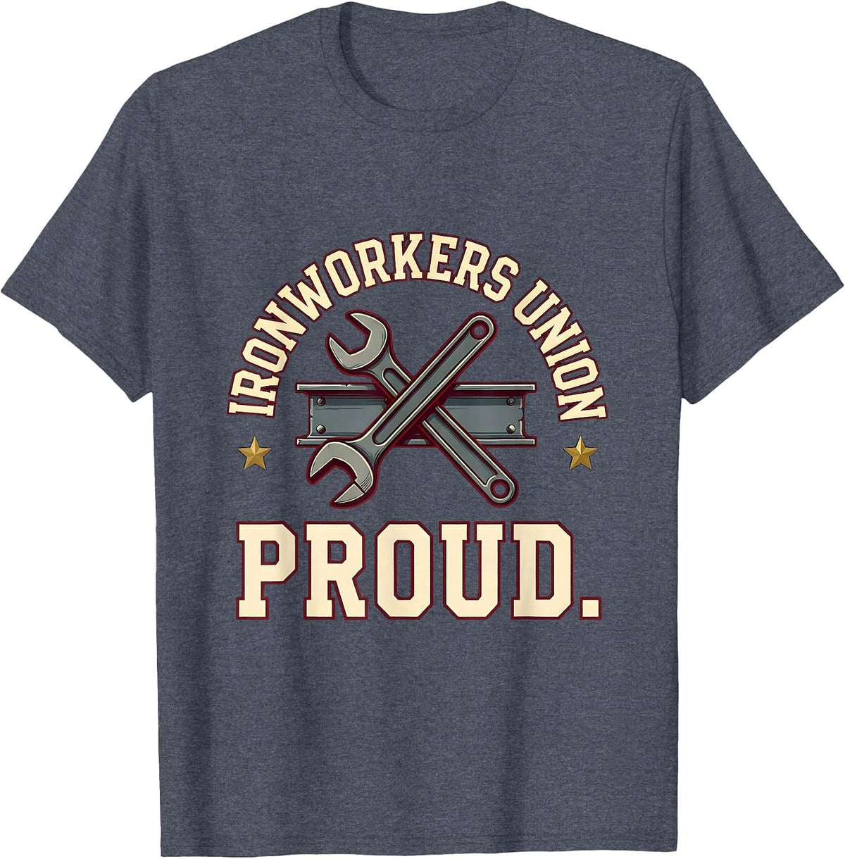 Ironworkers Union Proud Skilled Trades Labor Day Solidarity T-Shirt - Heather Blue