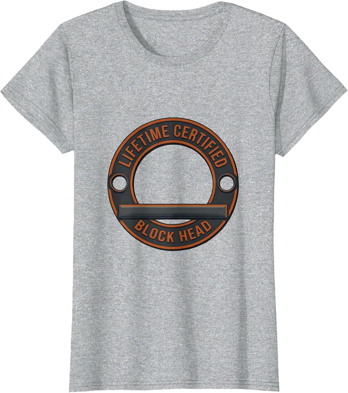 Lifetime Certified Block Head Funny Mechanic Garage Gift T-Shirt - Heather Grey