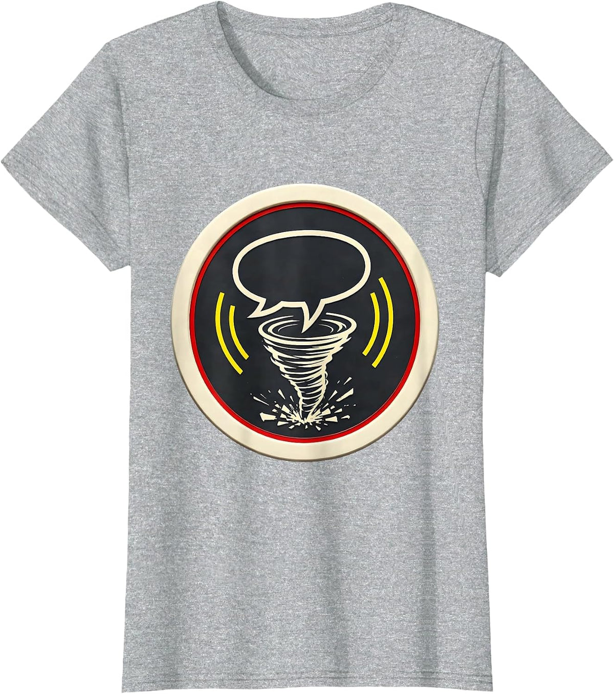 Sealed Tornado Badge Storm Chaser Meteorology Humor T-Shirt - Heather Grey
