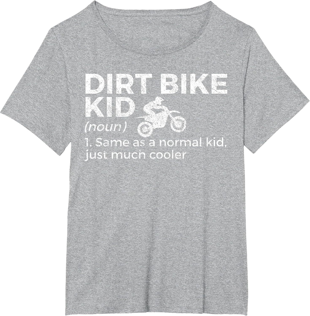 Dirt Bike Kid Definition Motocross T-Shirt - Heather Grey