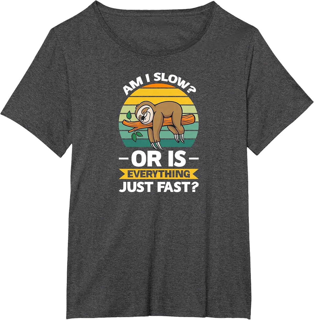 Lazy Sloth Hungry and Lazy slowmotion Monday introduced Shy T-Shirt - Dark Heather Grey