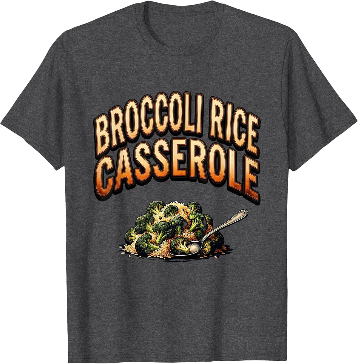 Broccoli Rice Casserole Thanksgiving Food Bootleg 90's Rap T-Shirt - Dark Heather Grey