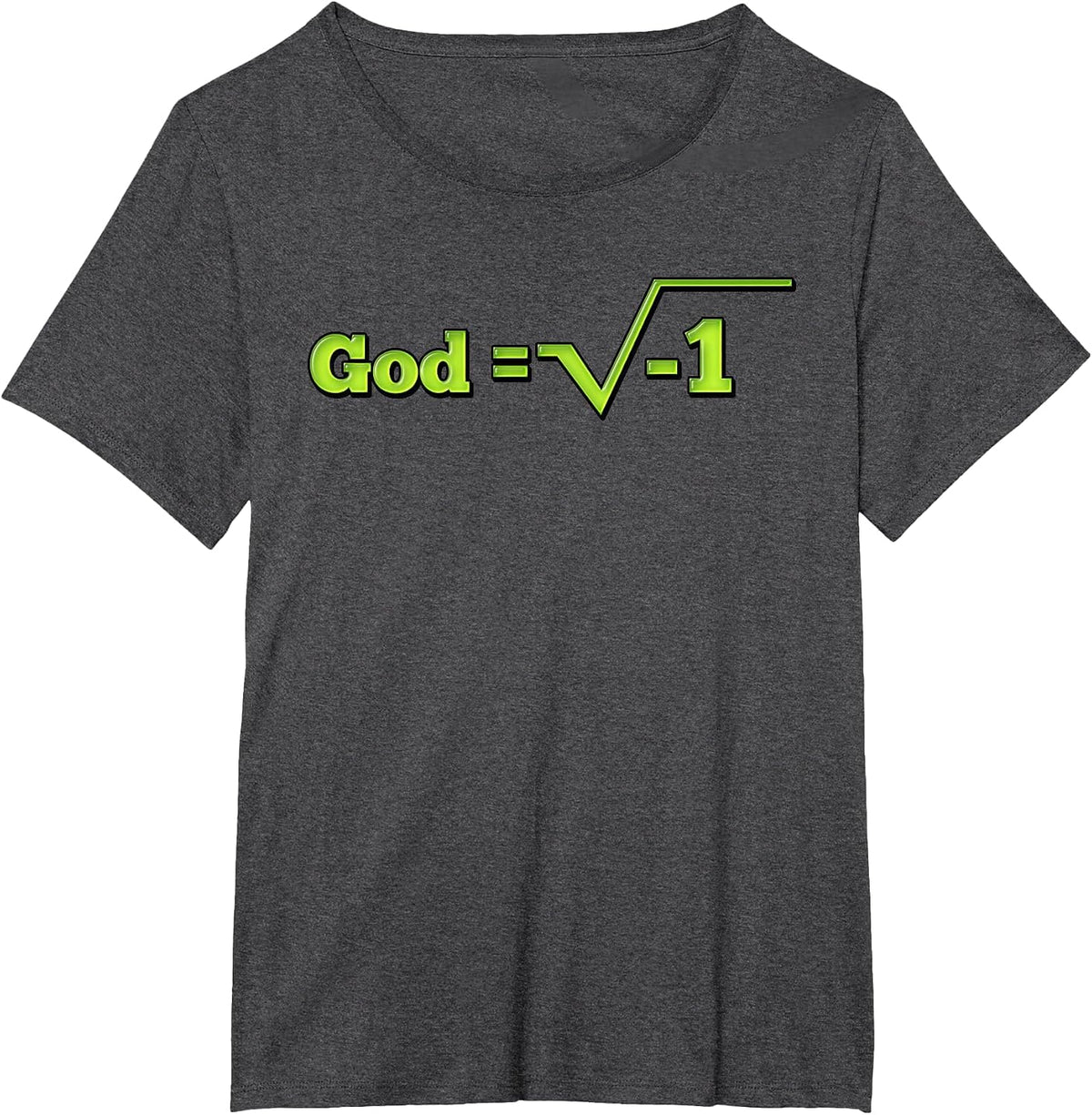 God is Imaginary - Equation T-Shirt - Dark Heather Grey