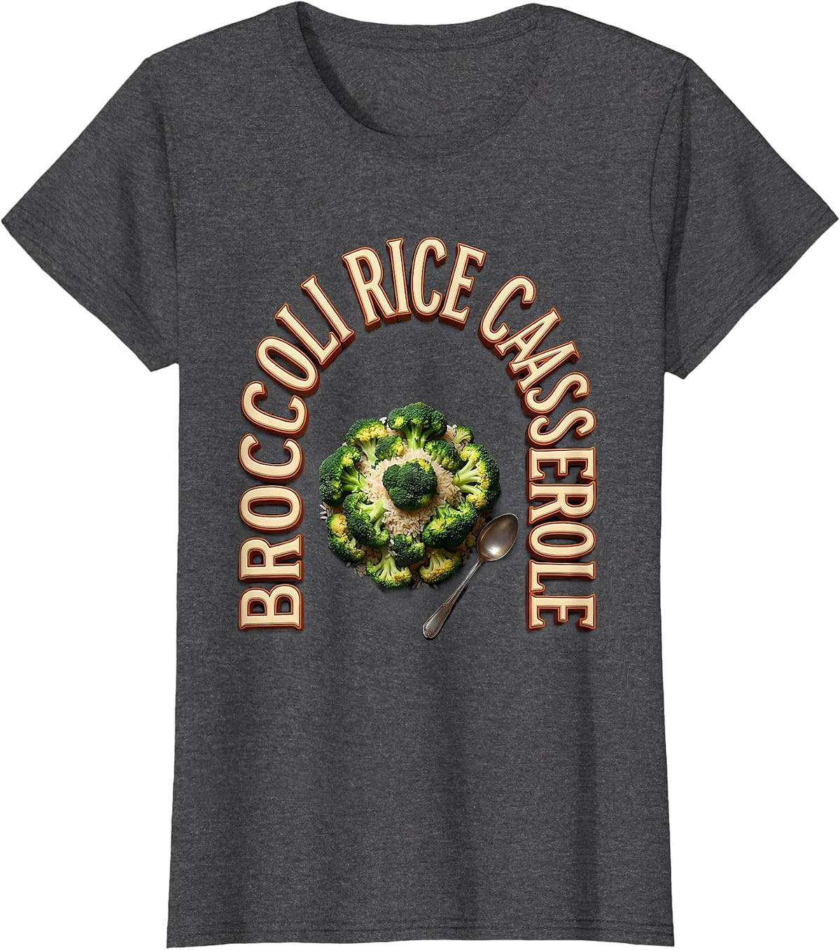 Women's Broccoli Rice Casserole Thanksgiving Food Bootleg 90's Rap T-Shirt - Dark Heather Grey