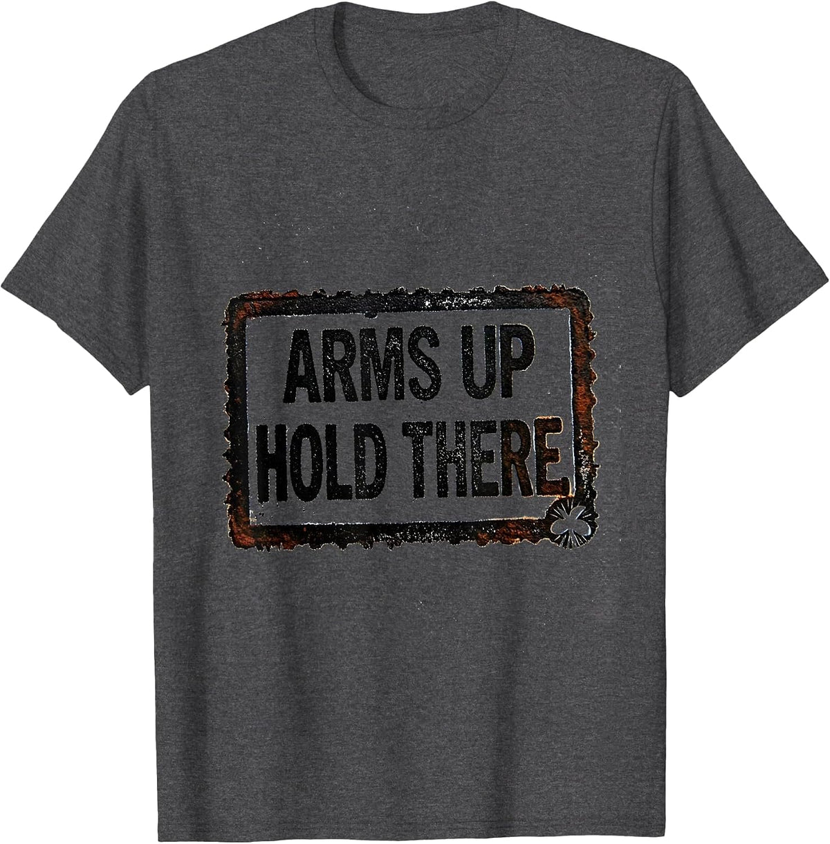 Arms Up Hold There Rubber Stamp Radiology Tech Rad Tech T-Shirt - Dark Heather Grey