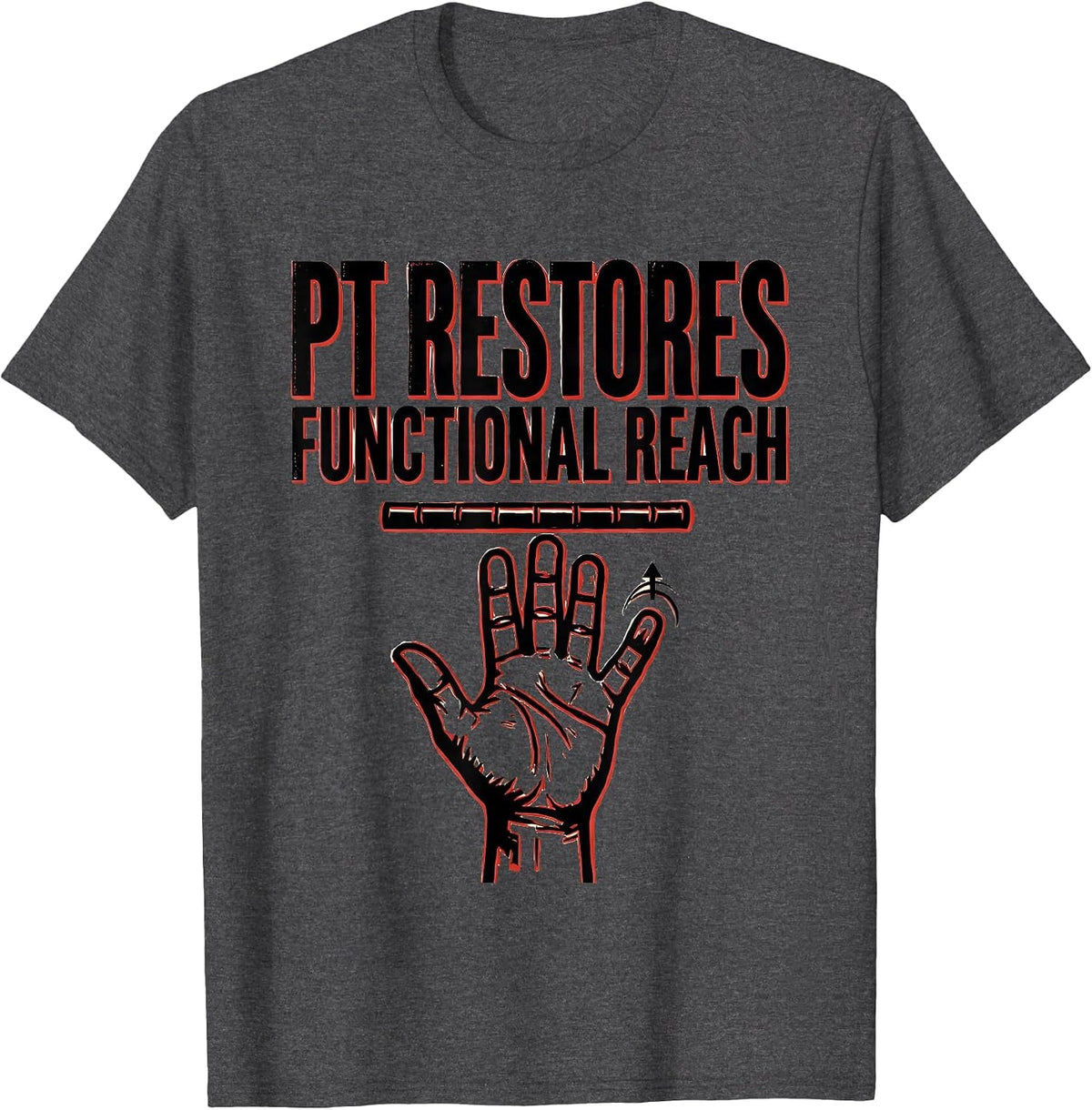 Men's PT Restores Functional Reach Stencil Graphic Physical T-Shirt - Dark Heather Grey