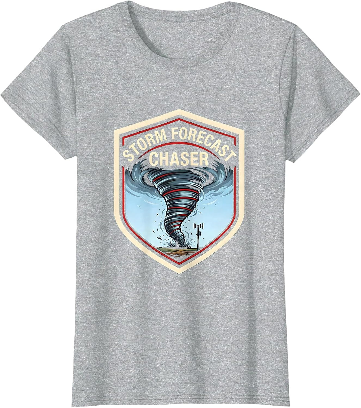 Women's Storm Forecast Chaser Meteorology Enthusiast Weather T-Shirt - Heather Grey