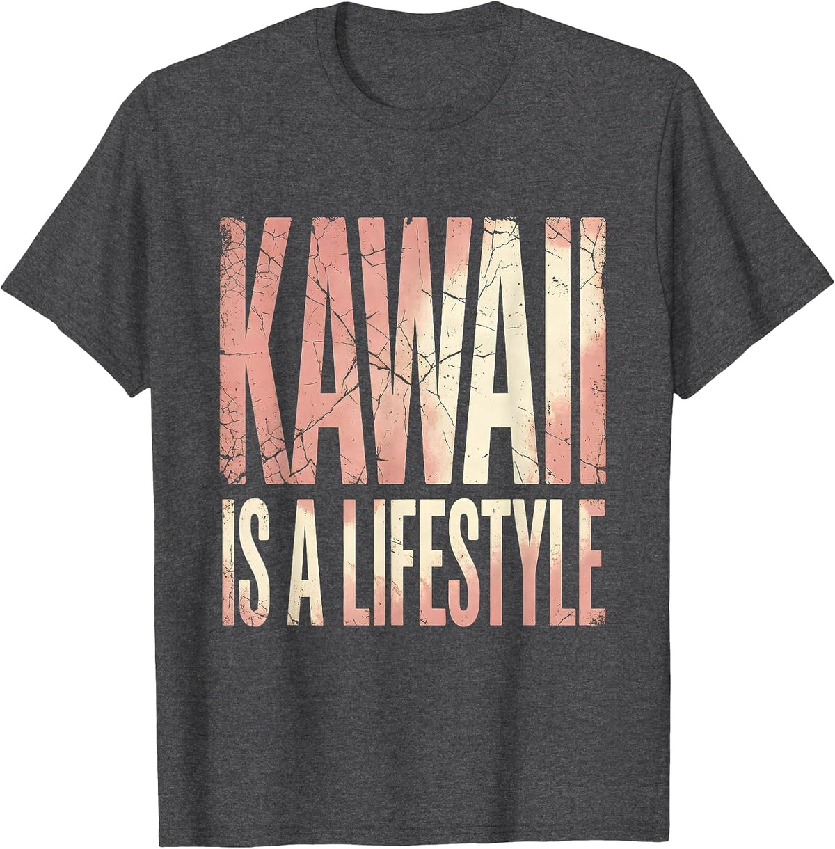 Men's Kawaii Is A Lifestyle Cute Aesthetic Design T-Shirt - Dark Heather Grey