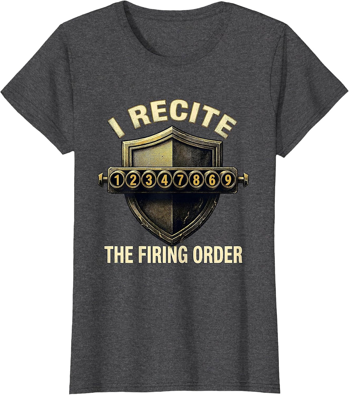 Women's I Recite The Firing Order Funny Mechanic Car Engine T-Shirt - Dark Heather Grey