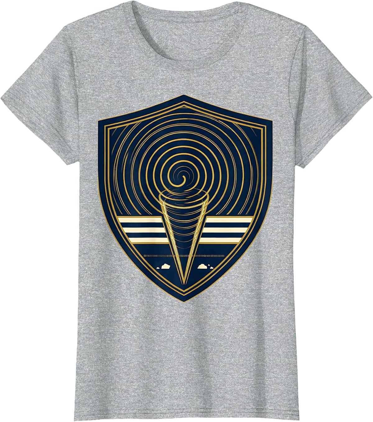 Women's Sealed Shield Badge Sports Storm Chaser Meteorology Humor T-Shirt - Heather Grey
