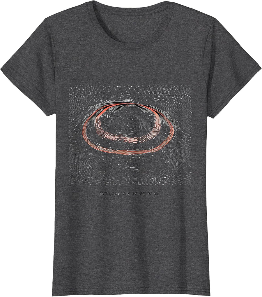 Women's Math, Find Your Highest Point Funny Math Teacher Nerd Pun T-Shirt - Dark Heather Grey