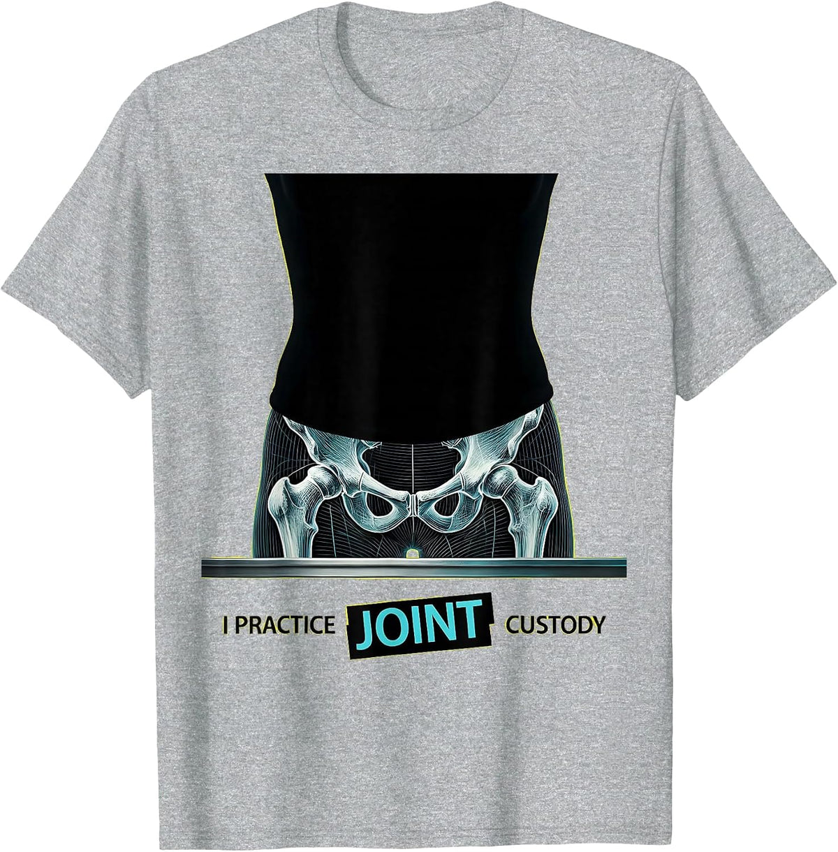 Men's I Practice Joint Custody Funny Physical Therapist Massage T-Shirt - Heather Grey
