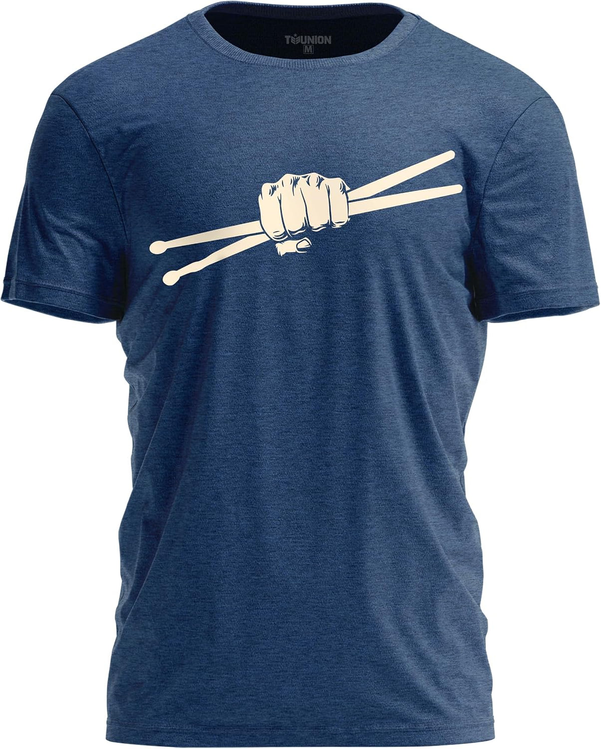 Drummer T-Shirt for Musicians – Music Band Graphic Percussionist Shirt – Drummer Gift Tee - Heather Navy