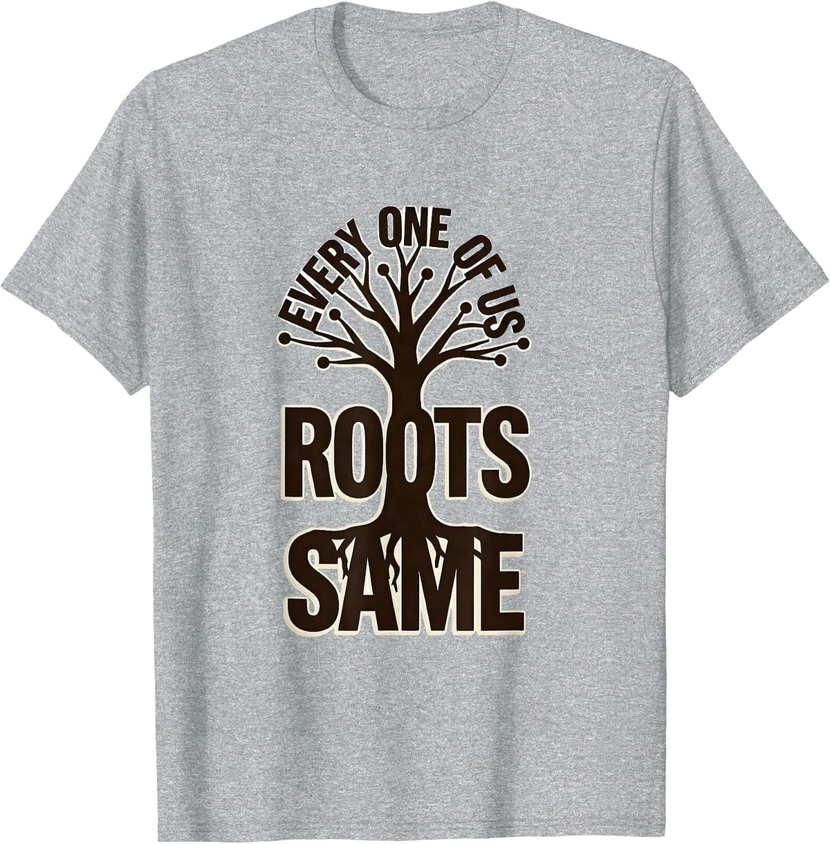 Men's Same Roots, Every One of Us Family Reunion Matching Group T-Shirt - Heather Grey