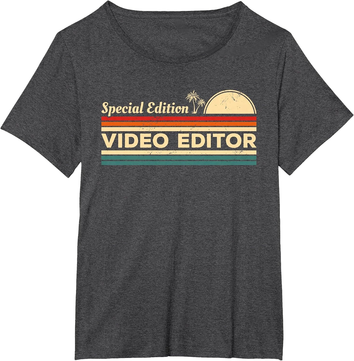 Vintage Special Edition Video Editor Editing T-Shirt - Dark Heather Grey