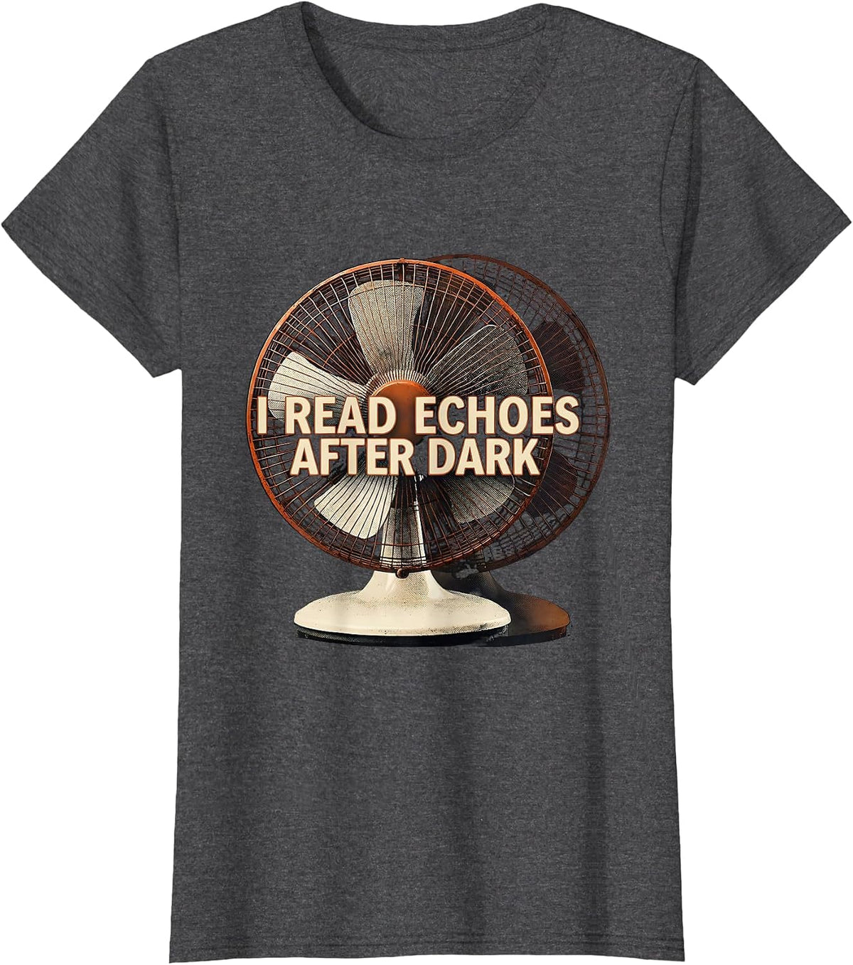 Women's I Read Echoes After Dark Funny Sonographer Halloween T-Shirt - Dark Heather Grey