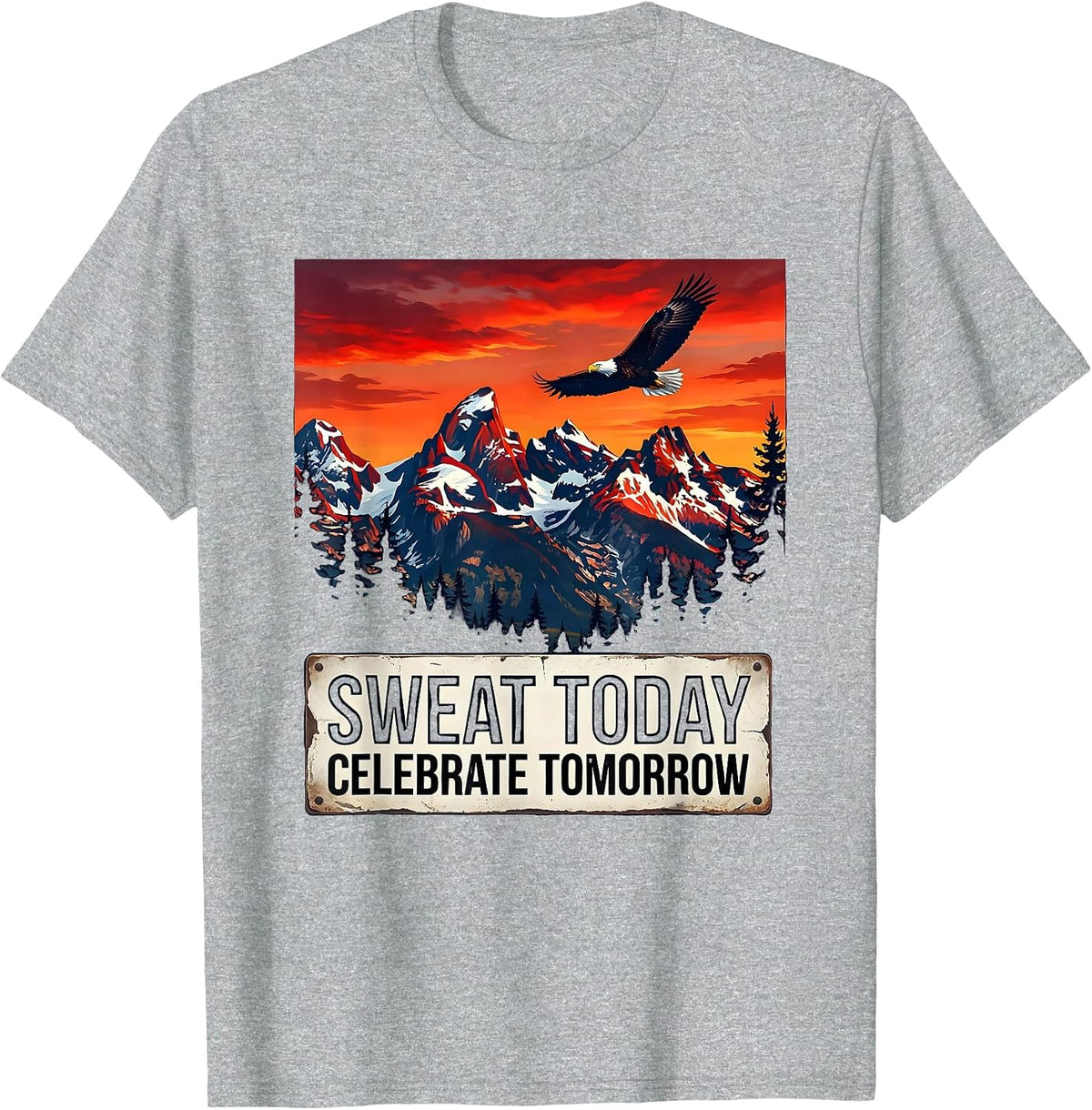 Men's Sweat Today Celebrate Tomorrow Labor Day Design T-Shirt - Heather Grey