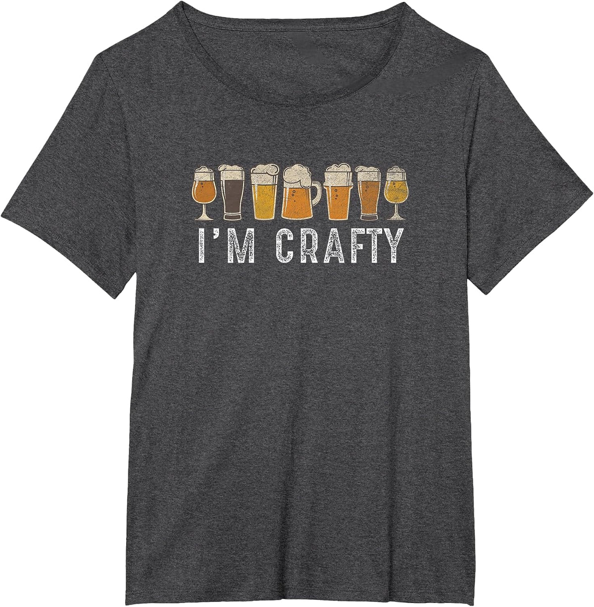 Craft Beer Art I'm Crafty Home Brew Beer Vintage T Shirt T-Shirt - Dark Heather Grey