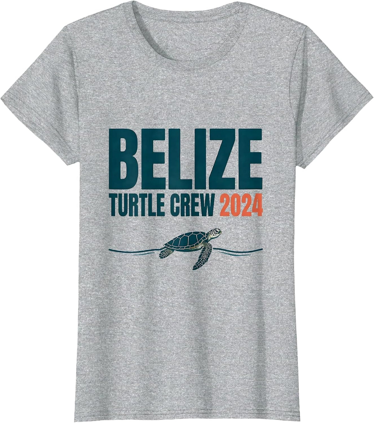 Belize Turtle Crew 2024 Tropical Vacation Sea Turtle Lover T-Shirt - Heather Grey