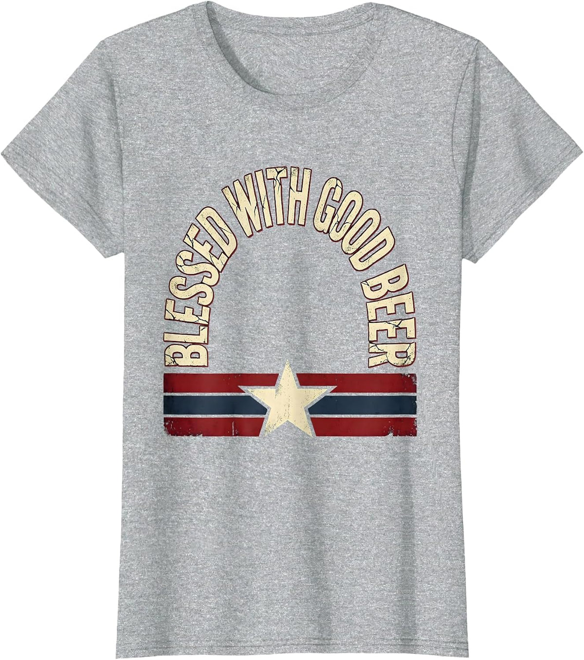 Blessed With Good Beer Craft Beer Lover Design T-Shirt - Heather Grey