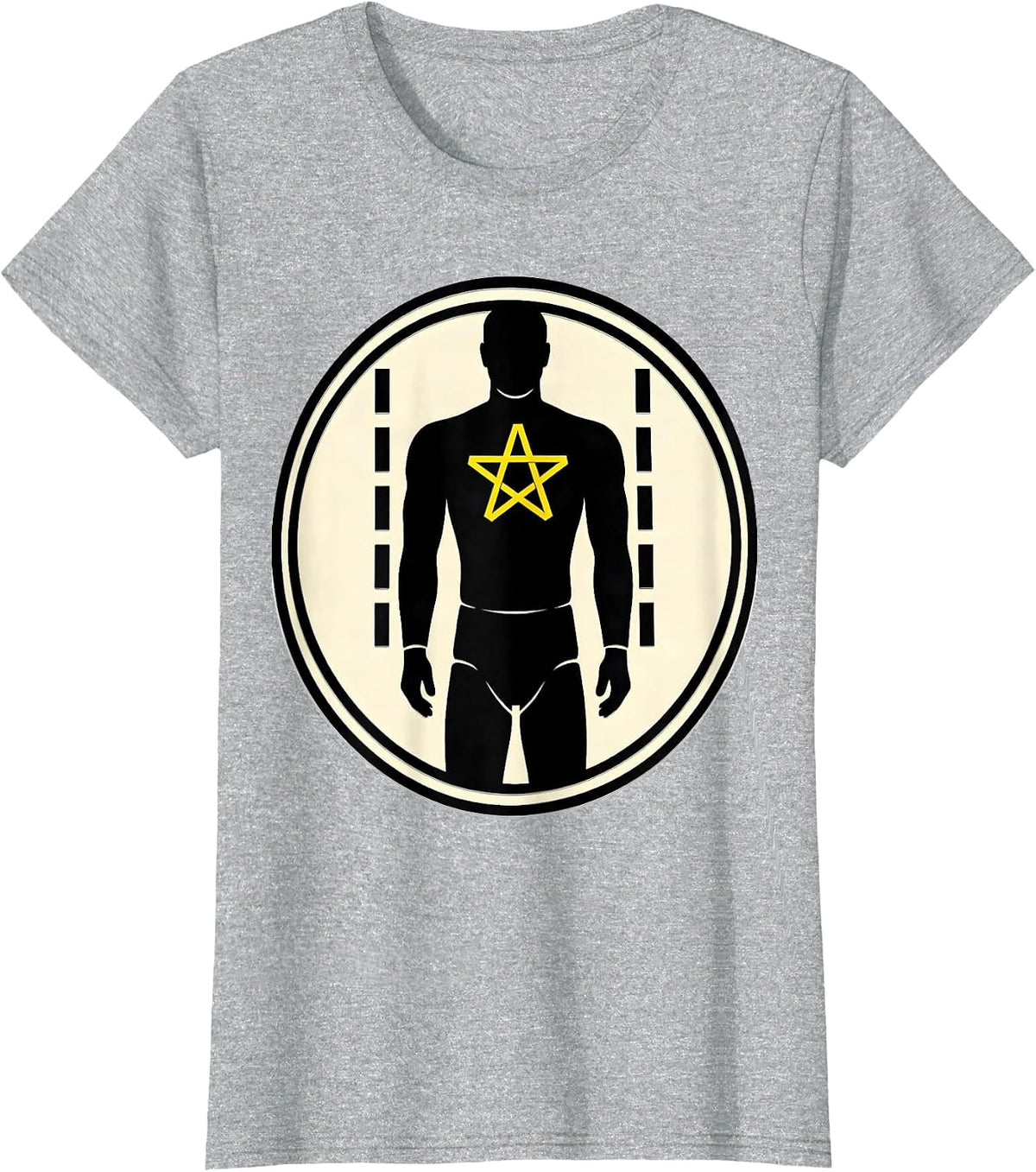 Women's Sealed EMT Stencil Badge Deadpan Paramedic Humor T-Shirt - Heather Grey